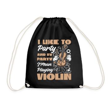 Violoniste J’aime faire la fête - Sac de sport léger - noir - Devant