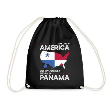 Born Panamanian Panama American USA Citizenship - Drawstring Bag - black - Front