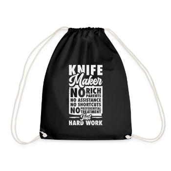 Knifemaking Knife Making Bladesmith Smithing Knife - Drawstring Bag - black - Front