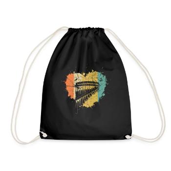 Panflute Panflute player Panflutist - Drawstring Bag - black - Front
