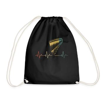 Panflute Panflute player Panflutist - Drawstring Bag - black - Front
