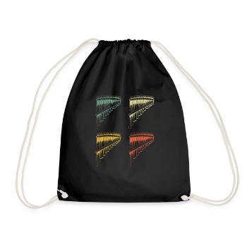 Panflute Panflute player Panflutist - Drawstring Bag - black - Front