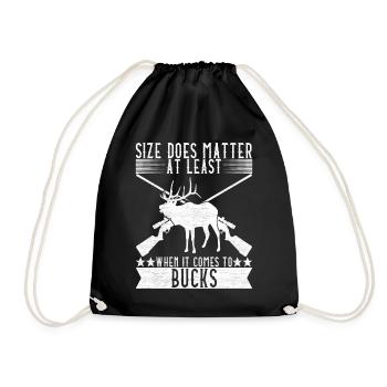 Hunting Hunter Hunting Deer - Drawstring Bag - black - Front