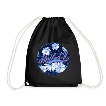 Mailman Shirt, Mailed It Floral Cute Tee, Funny - Drawstring Bag - black - Front