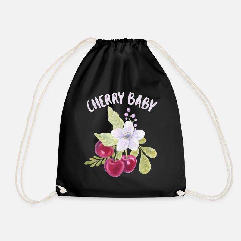 Cerise, cerise-fruit drôle de dicton Cerise-Bébé - Sac de sport léger - noir