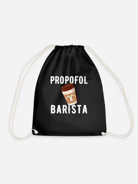 propofol barista laryngoscope anesthesiologist - Turnbeutel - Schwarz