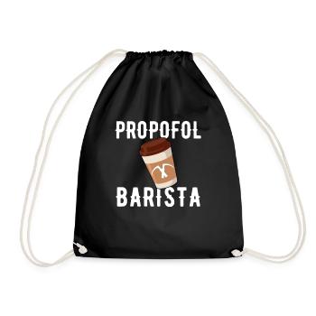 propofol barista laryngoscope anesthesiologist - Turnbeutel - Schwarz - Vorne