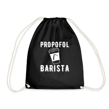 propofol barista laryngoscope anesthesiologist - Turnbeutel - Schwarz - Vorne