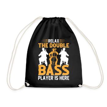 Double Bass Player - Relax The Double Bass Player - Turnbeutel - Schwarz - Vorne