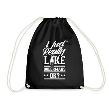 J’aime les dobermans juste beaucoup les chiens Doberman - Sac de sport léger - noir - Devant