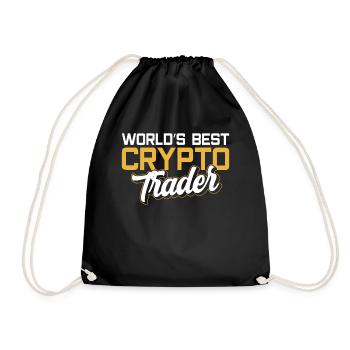 Weltbester Krypto Trader Crypto Traden Trading - Turnbeutel - Schwarz - Vorne