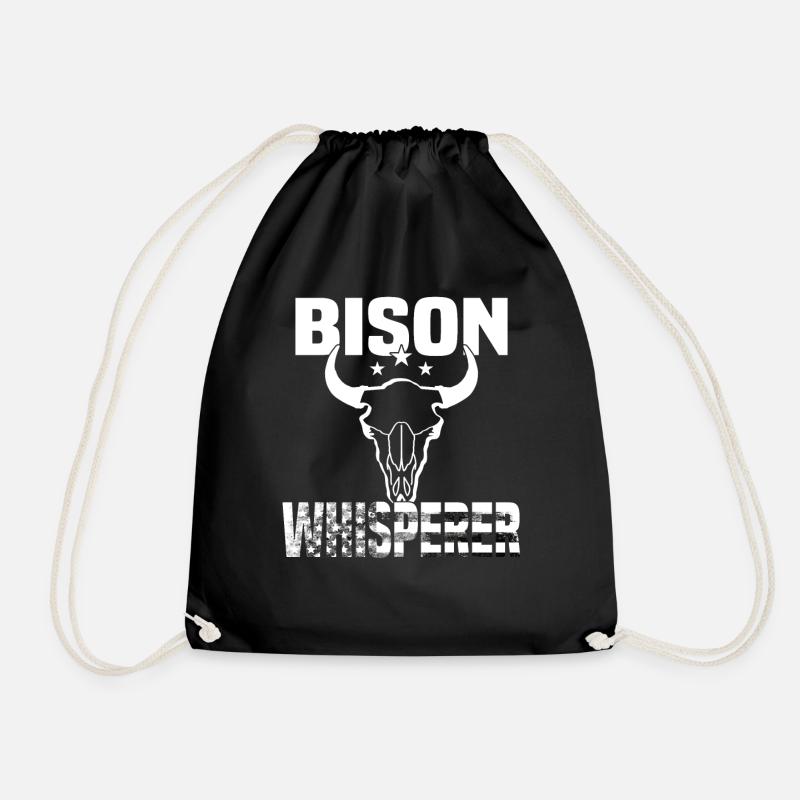 Büffel Bison Ochse Indianer Amerikanisch - Turnbeutel - Schwarz