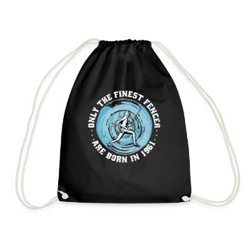 Escrimeur né en 1961 Athlète d’escrime d’anniversaire - Sac de sport léger - noir - Devant