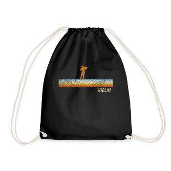 Violon Violoniste Rétro Vintage - Sac de sport léger - noir - Devant