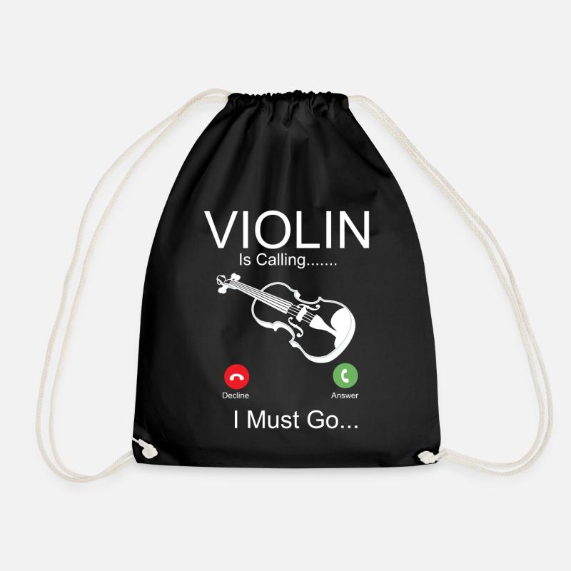 Violin Violinist Phone Display - Turnbeutel - Schwarz