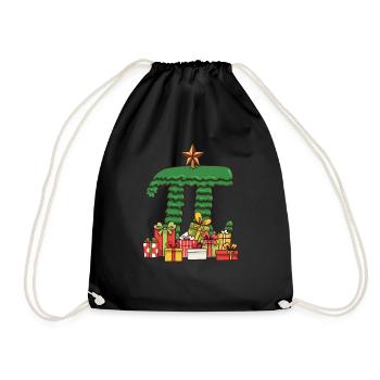 Sapin de Noël Pi - Math Pi Noël - Sac de sport léger - noir - Devant
