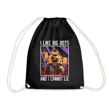 Robotics I Like Big Bots Cyborg Robotics Engineer - Drawstring Bag - black - Front