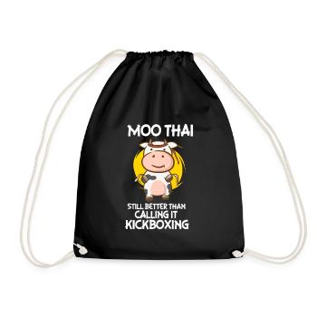 Moo Thai Still Better Than Calling It Kickboxing - Turnbeutel - Schwarz - Vorne