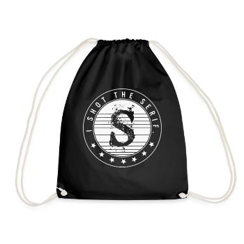 Grafikdesigner-Shirt, ich habe das Serifen-T-Shirt fotografiert, - Turnbeutel - Schwarz - Vorne