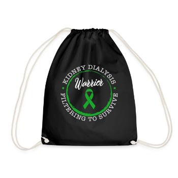Chemise de dialyse, dialyse rénale Warrior Filtration - Sac de sport léger - noir - Devant
