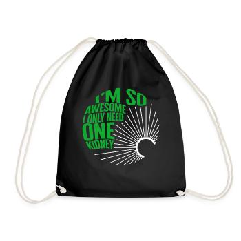 Chemise de greffe de rein, je suis tellement géniale que je ne fais que - Sac de sport léger - noir - Devant