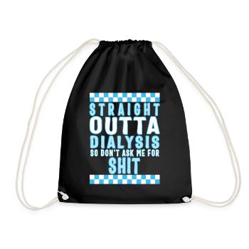 Chemise de dialyse, t-shirt de dialyse tout droit, - Sac de sport léger - noir - Devant