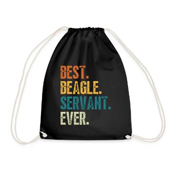 BEST BEAGLE SERVANT EVER - Drawstring Bag - black - Front