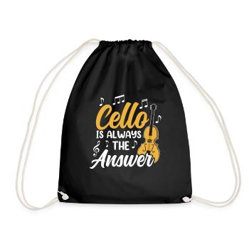 Le violoncelle est toujours la réponse violoncelliste violoncelle - Sac de sport léger - noir - Devant
