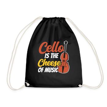 Le violoncelle est le fromage de la musique violoncelliste violoncelliste - Sac de sport léger - noir - Devant
