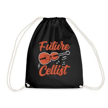 Zukünftiger Cellist Cello Cellos Musiker - Turnbeutel - Schwarz - Vorne