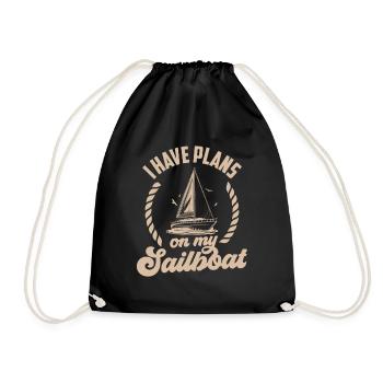 J’ai des projets pour mes voiliers voiliers - Sac de sport léger - noir - Devant
