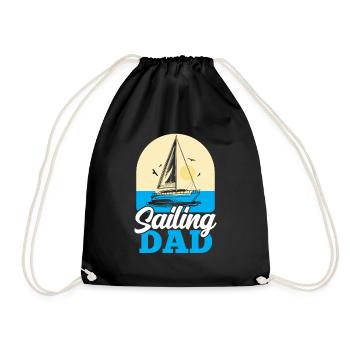 Père voilier Capitaine Marins Voilier - Sac de sport léger - noir - Devant