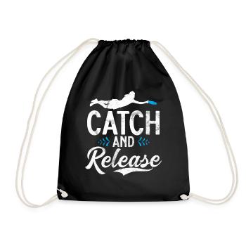 Fun Disc Golf & Ultimate Frisbee Player - Drawstring Bag - black - Front