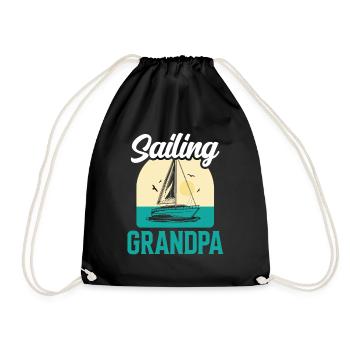 Grand-père voilier voilier marins - Sac de sport léger - noir - Devant