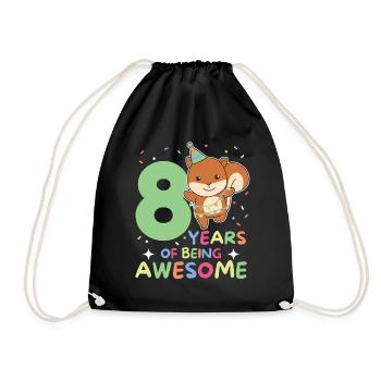 Écureuil pour les enfants de 8 ans huit ans - Sac de sport léger - noir - Devant
