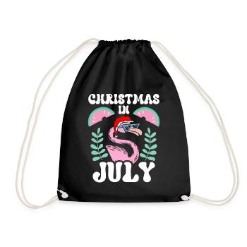 Weihnachten Im Juli Christmas In July Humor Santa - Drawstring Bag - black - Front