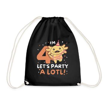 4ème anniversaire axolotl quatre ans axolotls sucrés - Sac de sport léger - noir - Devant