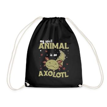 Mon animal spirituel est un axolotl doux axolotl - Sac de sport léger - noir - Devant