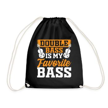 Drôle de contrebassiste - La contrebasse est ma faveur - Sac de sport léger - noir - Devant