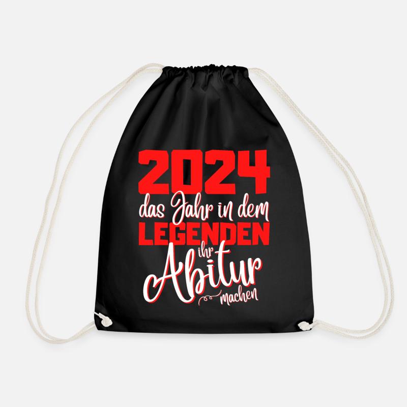 Abitur 2024 Abschluss - Das Legende Abi - Turnbeutel - Schwarz