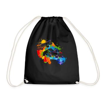 Splash Gamer Console Gaming - Drawstring Bag - black - Front