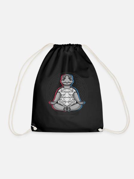 Yoga Schildkröte Schildkröten Yoga - Turnbeutel - Schwarz