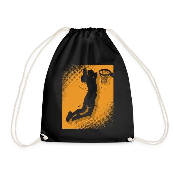 Basketball Basketballer - Turnbeutel - Schwarz - Vorne