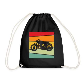 Moto Rétro - Sac de sport léger - noir - Devant