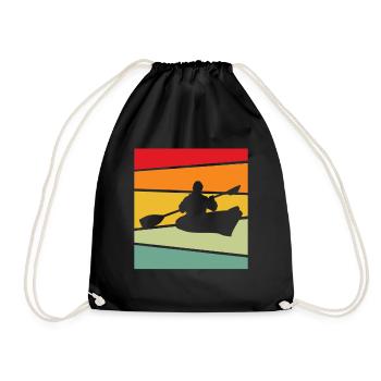 Kanusport Retro - Turnbeutel - Schwarz - Vorne