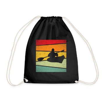 Kanusport Retro - Turnbeutel - Schwarz - Vorne