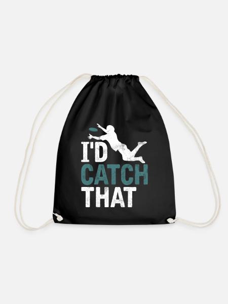 Ultimate Frisbee & Disc Golf Frisbee Design - Drawstring Bag - black
