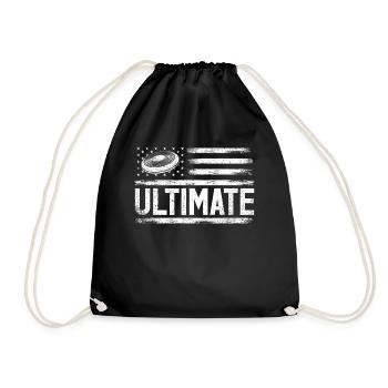 Ultimate Frisbee & Disc Golf Frisbee Design - Turnbeutel - Schwarz - Vorne