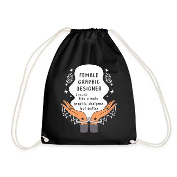 Chemise de graphiste, graphiste - Sac de sport léger - noir - Devant
