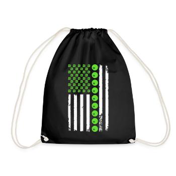 Bowling Athletic Sports Amerikanische Flagge St. - Turnbeutel - Schwarz - Vorne